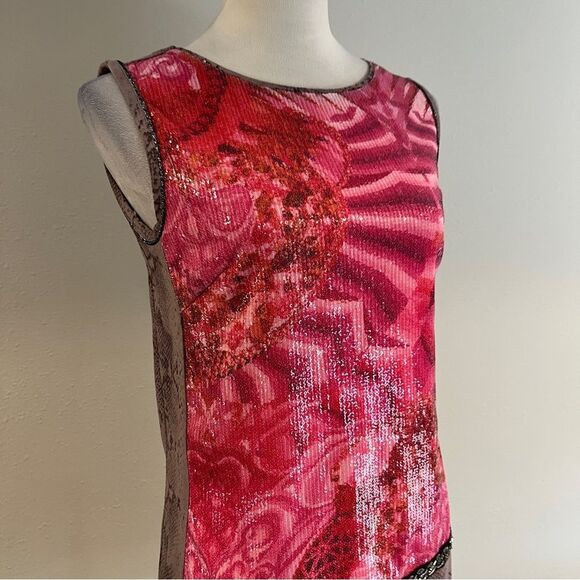 CUSTO Barcelona Gata Klimt Sequin
Snakeskin Dress Sz Small 100% Polyester
Lined - Picture 3 of 12